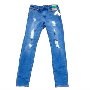 Aeropostale Blue Jeggings Distressed Denim Size 6